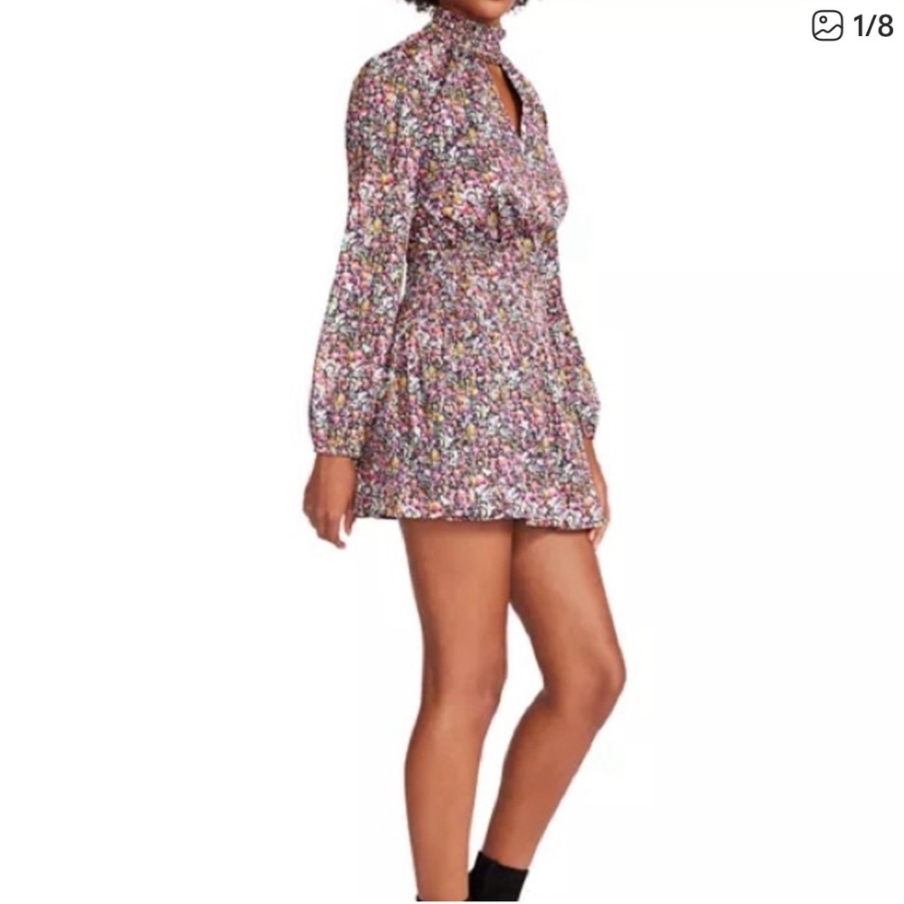 Steve Madden Multicolor Floral Long Sleeve Dress